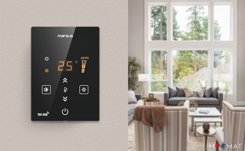 ترموستات دیجیتال فن کویل و داکت اسپلیت مرصوص مدل TEC350