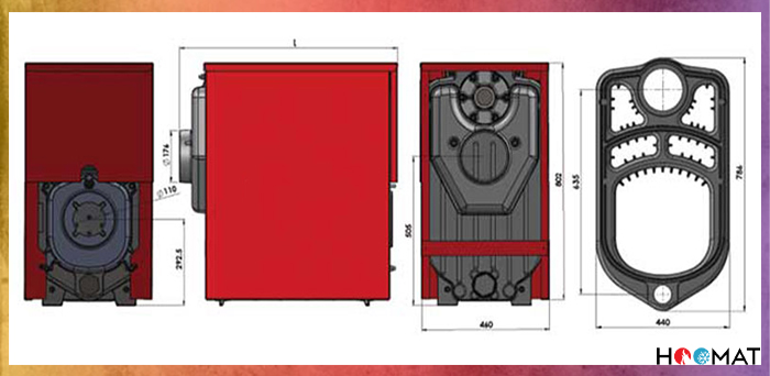 دیگ چدنی سولار 300 شوفاژکار 9 پره