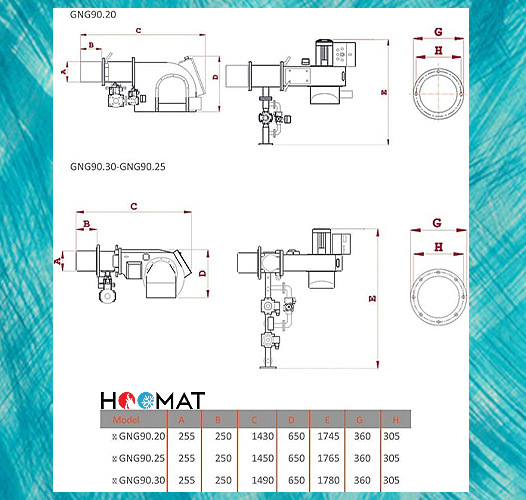 مشعل گاز سوز گرم ایران GNG90/20