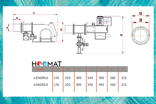 مشعل گاز سوز گرم ایران GNG90/8