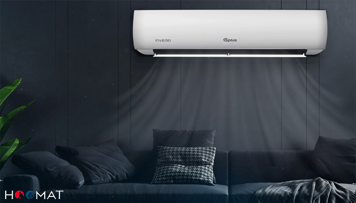 کولر گازی دیواری 9000 اینورتر سرد و گرم جی پلاس GACHV09MN1
