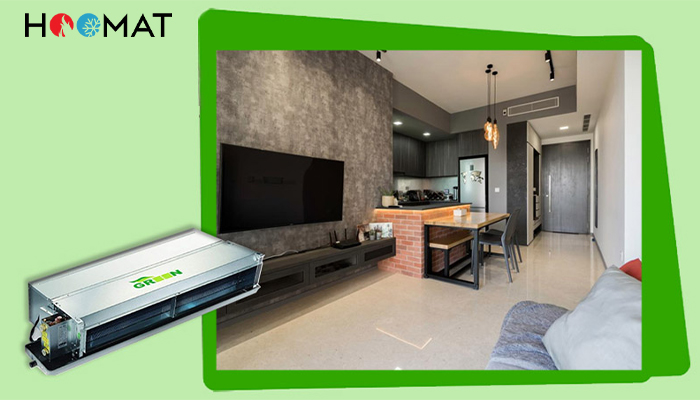 فن کویل سقفی توکار 1000CFM گرین مدل GDF1000P5